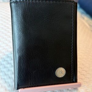 Calvin Klein Black Leather Card Holder